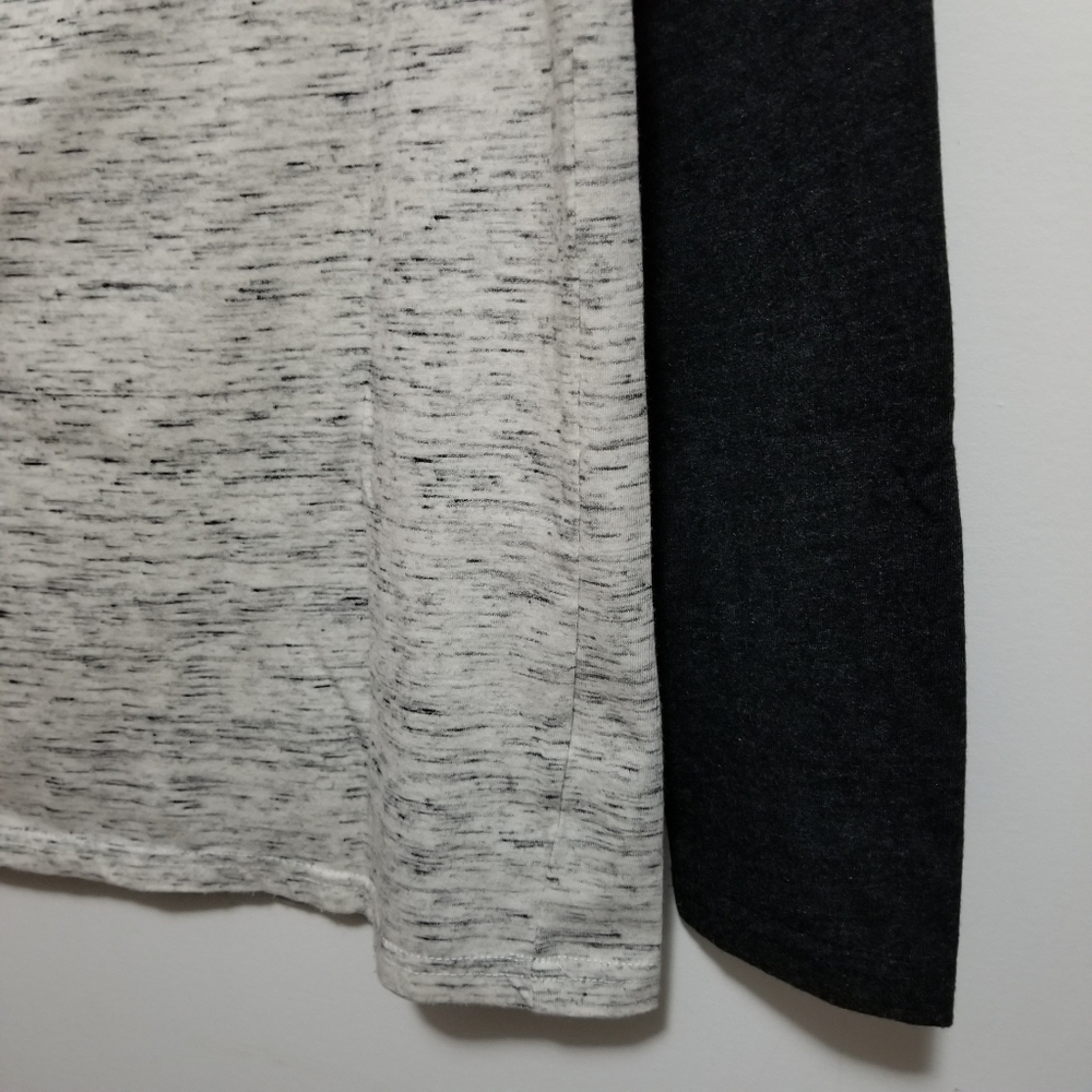 Arizona Jeans 2-Button Long Sleeve Henley Shirt Black White Boys Size Large - Picture 4 of 4
